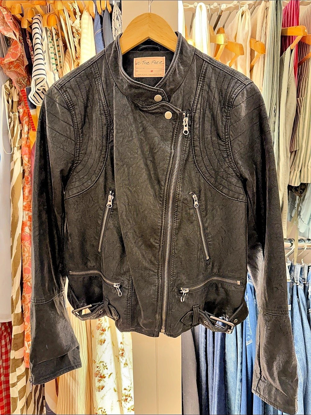 We The Free Moto jacket Black Size Medium Like New